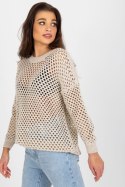 Sweter Damski Model BA-SW-9006.38P Beige - Badu - uniwersalny Badu