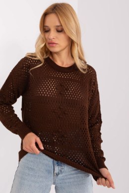 Sweter Damski Model BA-SW-9007.85P Dark Brown - Badu - uniwersalny Badu