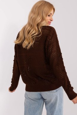 Sweter Damski Model BA-SW-9007.85P Dark Brown - Badu - uniwersalny Badu