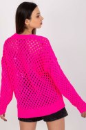 Sweter Damski Model BA-SW-9009.26P Fluo Pink - Badu - uniwersalny Badu