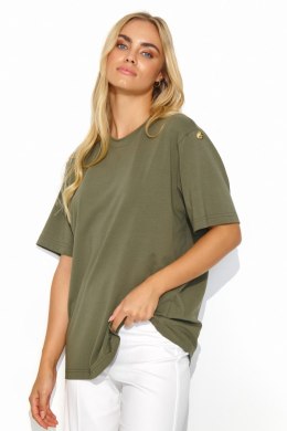 T-shirt Damski Model M826 Khaki - Makadamia - uniwersalny Makadamia