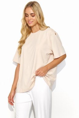 T-shirt Damski Model M826 Light Beige - Makadamia - uniwersalny Makadamia