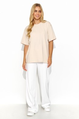 T-shirt Damski Model M826 Light Beige - Makadamia - uniwersalny Makadamia