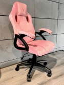 Fotel obrotowy do biurka CARRERA M ALCANTARA PINK II GATUNEK