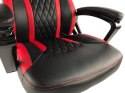 Fotel obrotowy do biurka SPIDER BLACK RED PU SPC