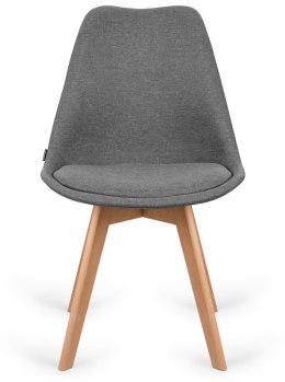 Krzesło skandynawskie MONZA GRANDE Zestaw 4 sztuki GREY FABRIC