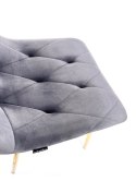 Krzesło tapicerowane BORGO VELVET DARK GREY SILVER