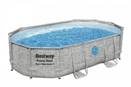 Basen stelażowy Power Steel Swim Vista z oknem 488x305x107 16x10FT BESTWAY 6w1 + Pompa piaskowa