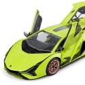 Lamborghini Sian zielony RASTAR model 1:18 Zdalnie sterowane auto + Pilot 2,4 GHz + Body kit 72 el. + Otwierane drzwi bagażnik