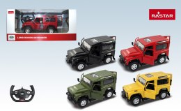 Land Rover Defender żółty RASTAR model 1:14 Zdalnie sterowanie auto + Pilot 2,4 GHz + Ręcznie otwierane drzwi