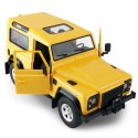 Land Rover Defender żółty RASTAR model 1:14 Zdalnie sterowanie auto + Pilot 2,4 GHz + Ręcznie otwierane drzwi