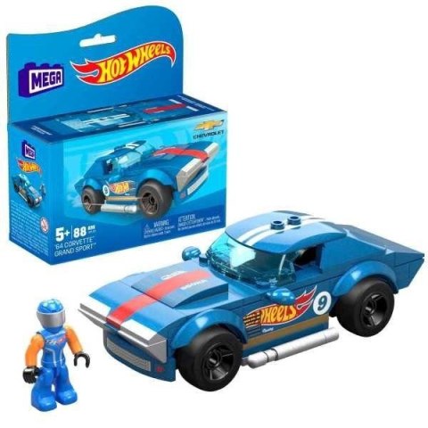 Mega Hot Wheels '64 Corvette Grand Sport + figurka