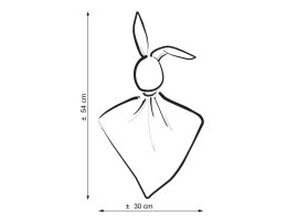 Miękka przytulanka kocyk króliczek z bawełny - Chmurki szare
