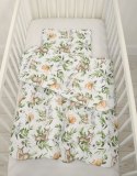 Komplet pościeli dla niemowląt z wypełnieniem 2-cz 75x100cm NEWBORN - woodland green