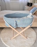 Kosz Mojżesza BOHO Handmade - misty blue