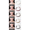 NASZYJNIK CHOKER SKÓRZANY - BIAŁY N480B