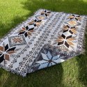 Koc BOHO pleciony, narzuta dwustronny frędzle 130x180cm KOC15WZ1