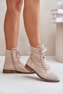 Botki Model Ellieo DA132P Light Beige - Step in style - 36 Step in style