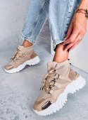 Skarpetkowe sneakersy za kostkę PETRA KHAKI