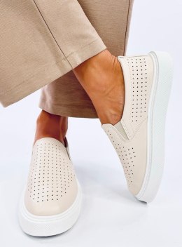 Trampki slip-on ażurowe TOWNS BEIGE