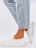 Trampki slip-on ażurowe TOWNS WHITE