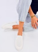 Trampki slip-on ażurowe TOWNS WHITE