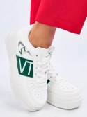 Sneakersy na platformie STERRY WHITE GREEN