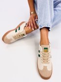 Sneakersy damskie ESSA BEIGE/GREEN