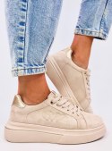 Sneakersy damskie pastelowe AKINS KHAKI