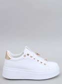 Sneakersy na platformie YARED WHITE/GOLD