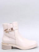 Botki sztyblety licowe GAVINS BEIGE PU