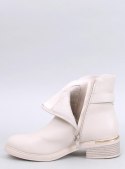 Botki sztyblety licowe GAVINS BEIGE PU