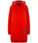 Ciepła oversizowa bluza BASIC hoodie (Czerwony)