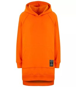 Ciepła oversizowa bluza BASIC hoodie (Pomarańczowy)