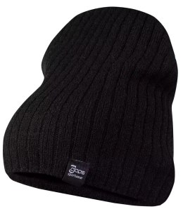 Dzianinowa czapka Beanie UNISEX w prążki (Czarny)