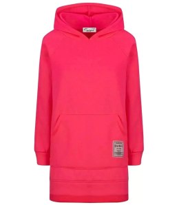 Ciepła oversizowa bluza BASIC hoodie (Różowy)