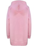 Ciepła oversizowa bluza BASIC hoodie (Różowy)