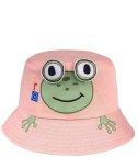 Dziecięcy Kapelusz czapka BUCKET HAT żabka (Różowy)