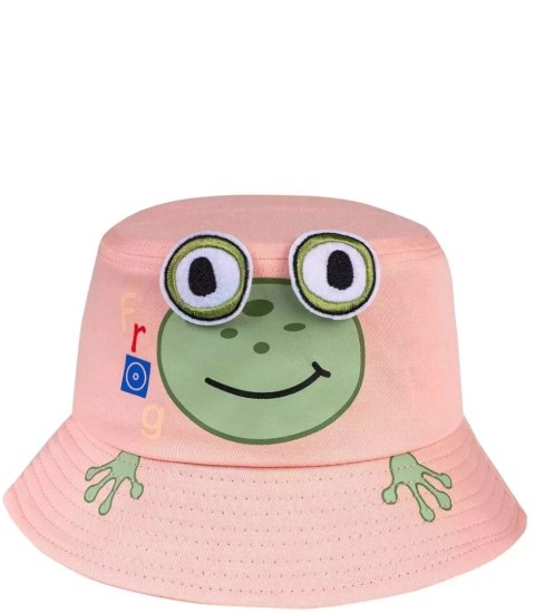 Dziecięcy Kapelusz czapka BUCKET HAT żabka (Różowy)