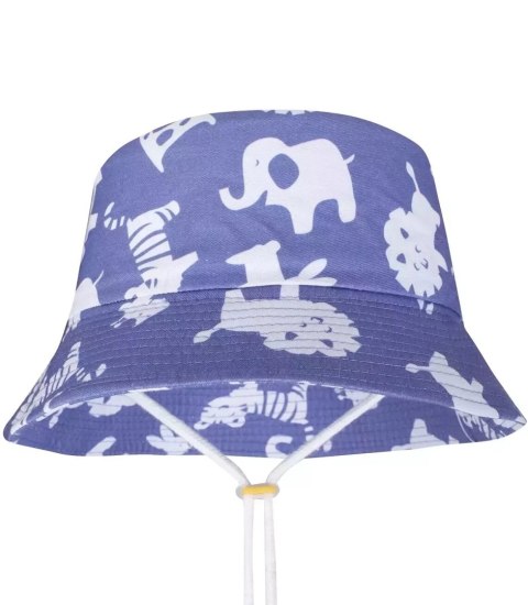 Kapelusz czapka BUCKET HAT nadruk dziecięcy (Niebieski)