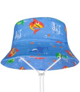 Kapelusz czapka BUCKET HAT nadruk dziecięcy (Niebieski)