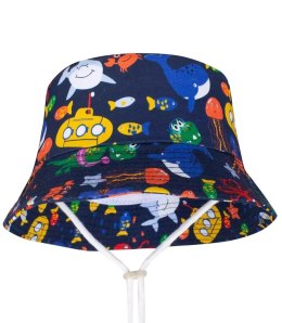 Kapelusz czapka BUCKET HAT nadruk dziecięcy (Niebieski)