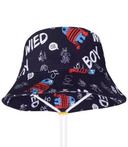 Kapelusz czapka BUCKET HAT nadruk dziecięcy (Niebieski)