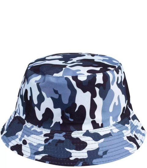 Kolorowy dwustronny kapelusz czapka BUCKET HAT (Niebieski)