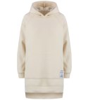 Ciepła oversizowa bluza BASIC hoodie (Beżowy)