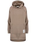 Ciepła oversizowa bluza BASIC hoodie (Brązowy)