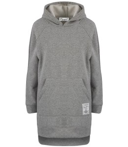 Ciepła oversizowa bluza BASIC hoodie (Szary)