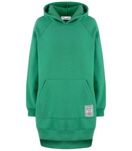 Ciepła oversizowa bluza BASIC hoodie (Zielony)