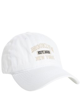 Czapka z daszkiem unisex z haftem BROOKLYN (Biały)