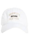 Czapka z daszkiem unisex z haftem BROOKLYN (Biały)